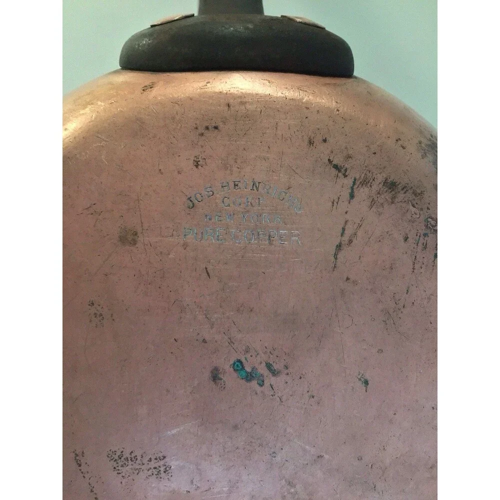 Antique Joseph Heinrich’s Pure Cooper Sauté Pan,1920s,8 In